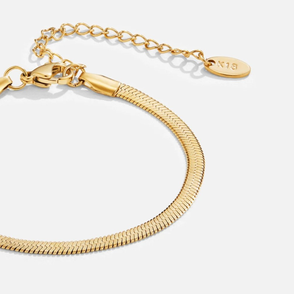 Slim Snake Chain Bracelet with Smooth Finish