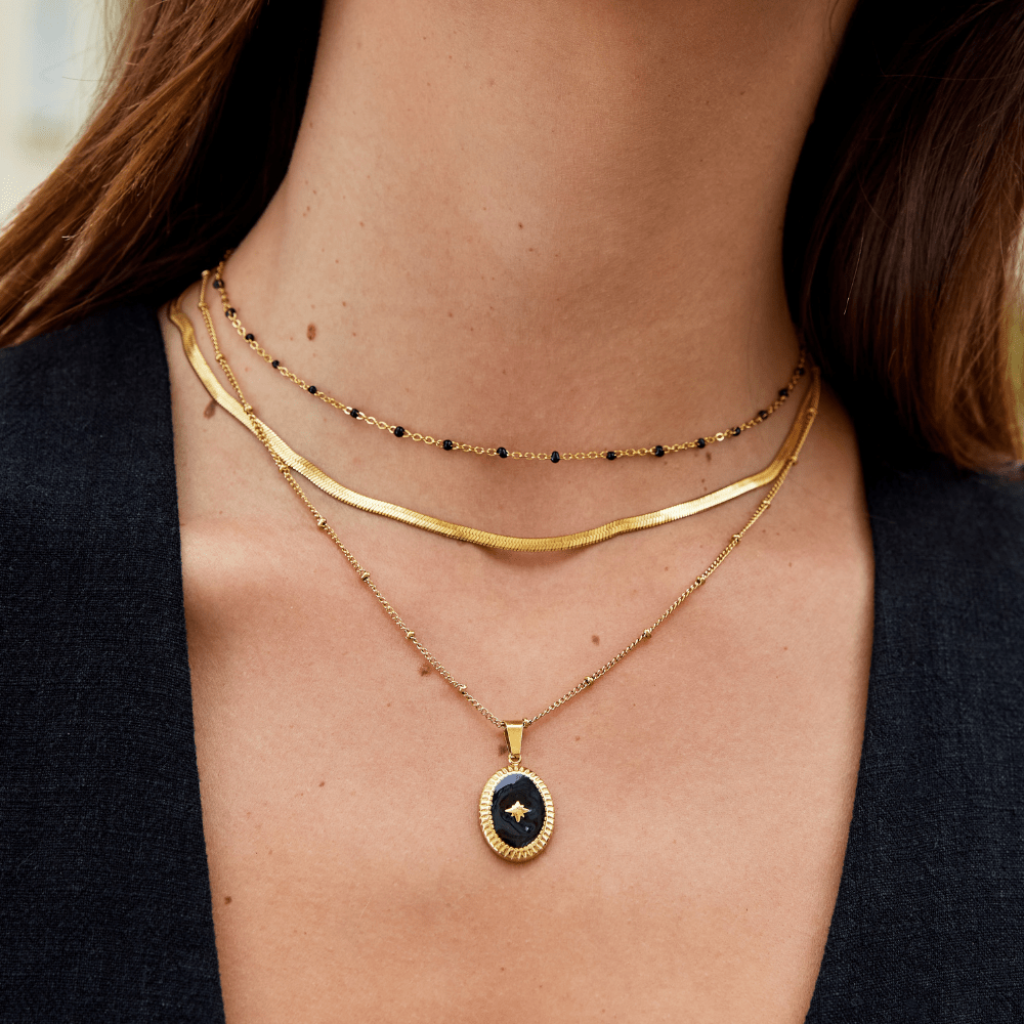 Gold Snake Chain Necklace with Sleek Link Design