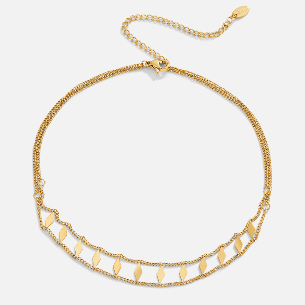 Gold Choker Necklace with Minimalist Band Design