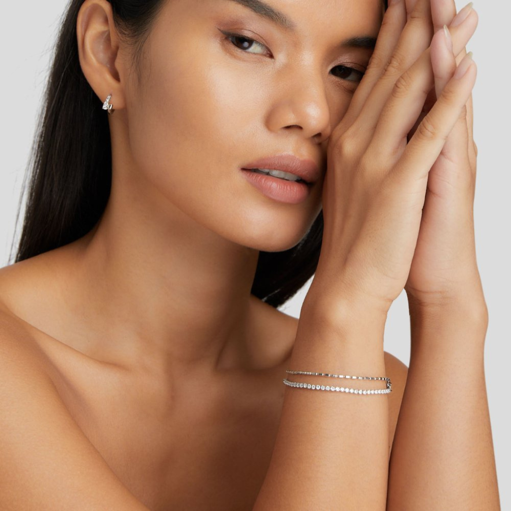 Crystal Bracelet with Double Row Detail