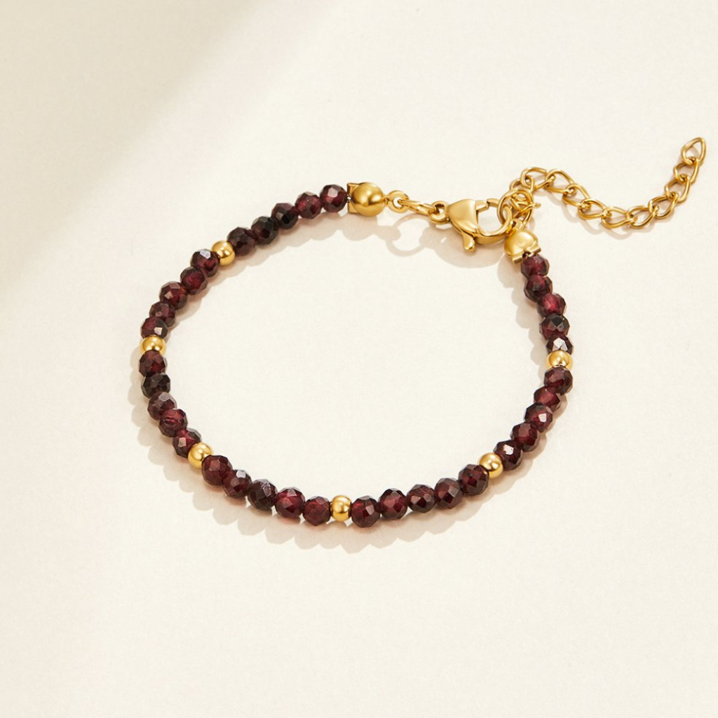 Gold Plated Bracelet with Peridot Beads