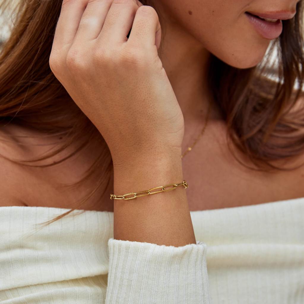 Adjustable Paperclip Chain Bracelet