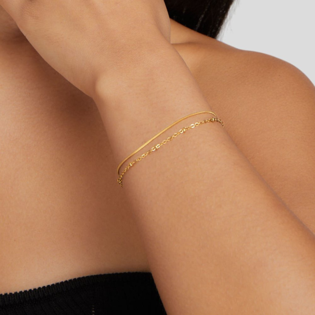 Gold Layered Bracelet with Multi-Strand Design