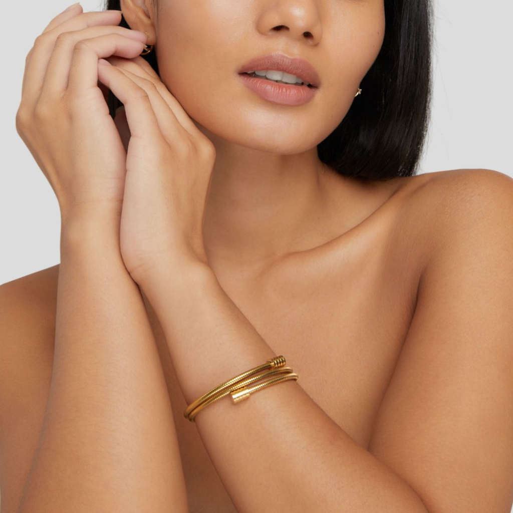 Gold Twisted Bangle Bracelet