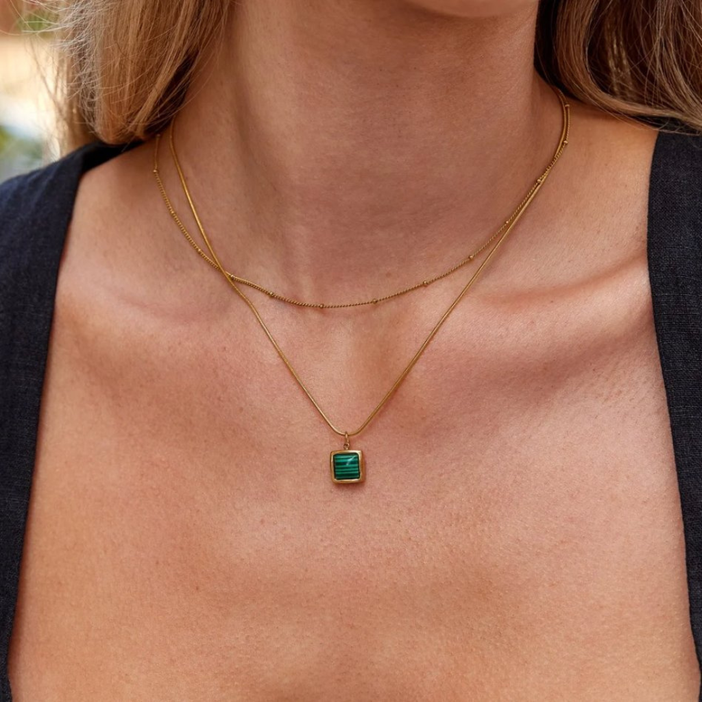 Beaded Chain Necklace with Fine Ball Details