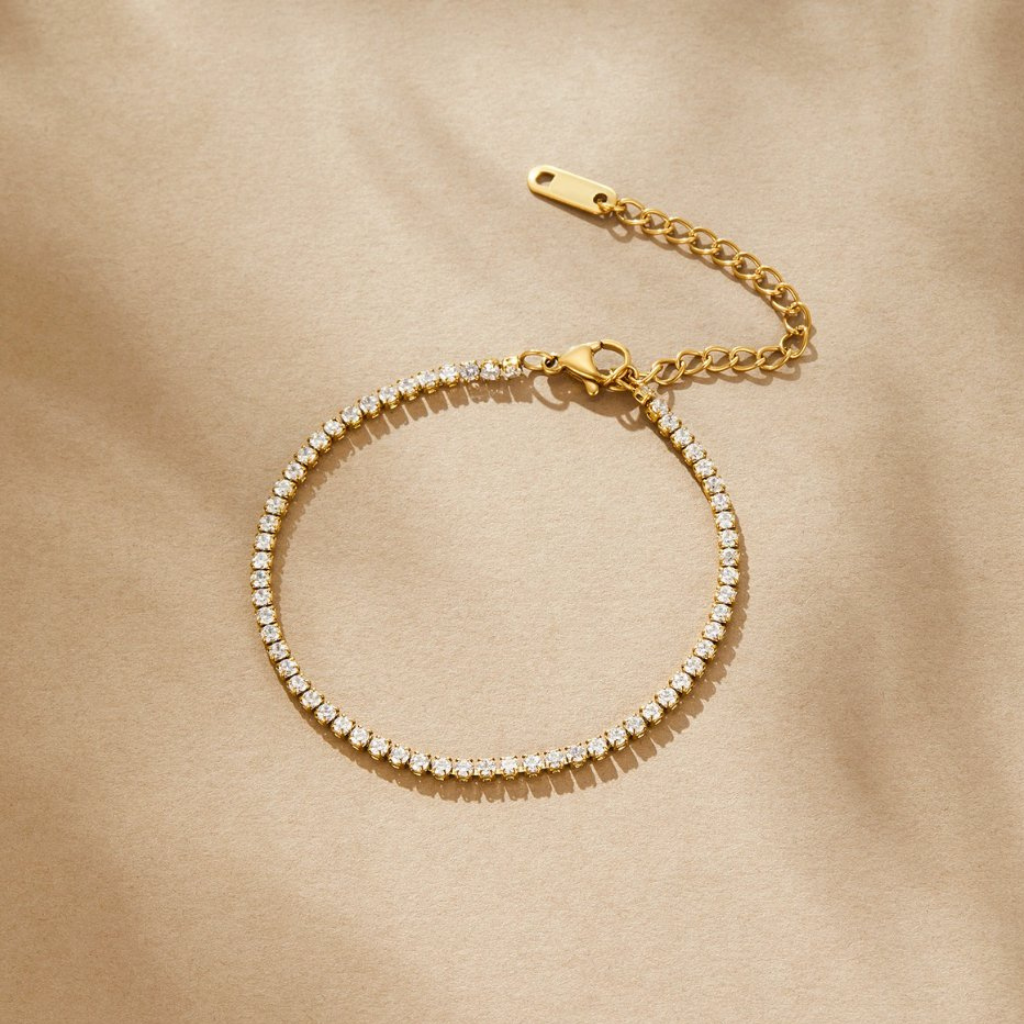 Tennis Bracelet with Crystal Stones