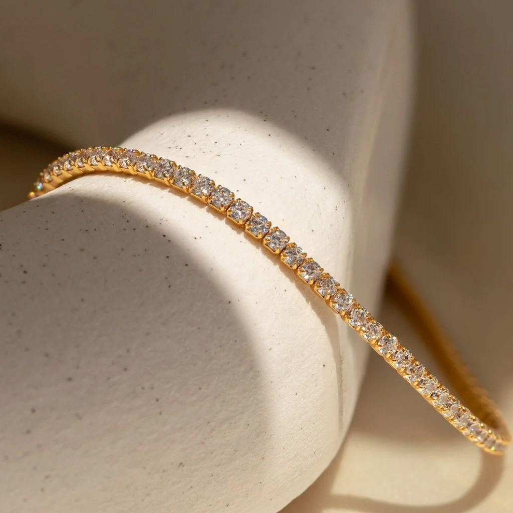 Tennis Bracelet with Crystal Stones