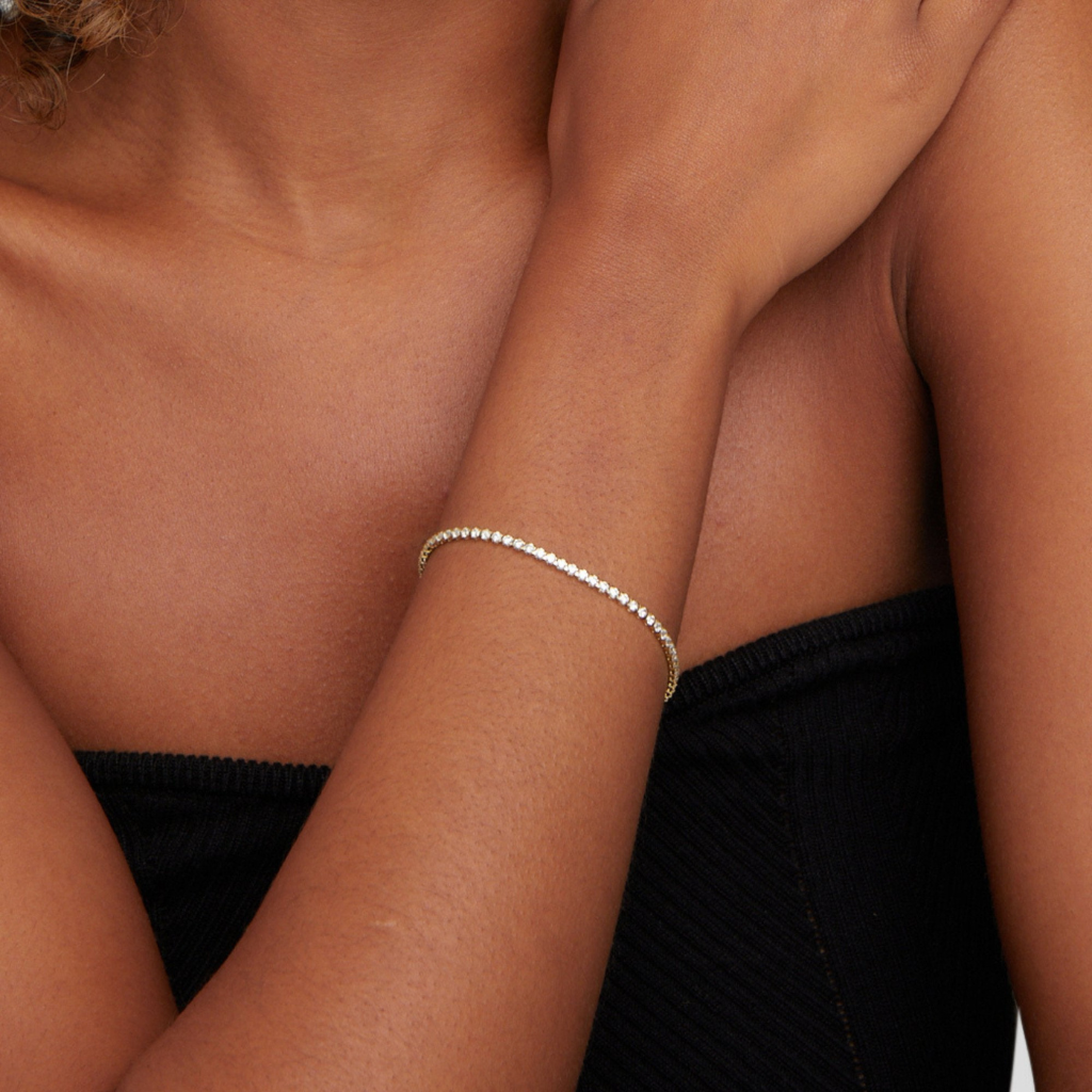 Tennis Bracelet with Crystal Stones