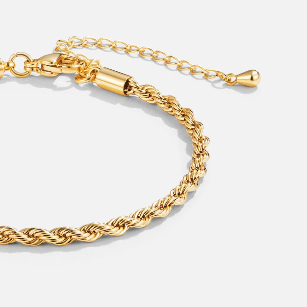 Twisted Chain Bracelet with Rope Design