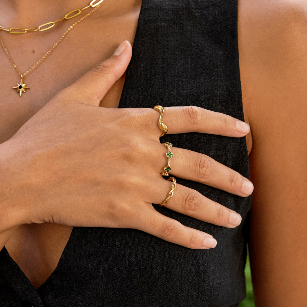 Wave Ring with Organic Open Shape