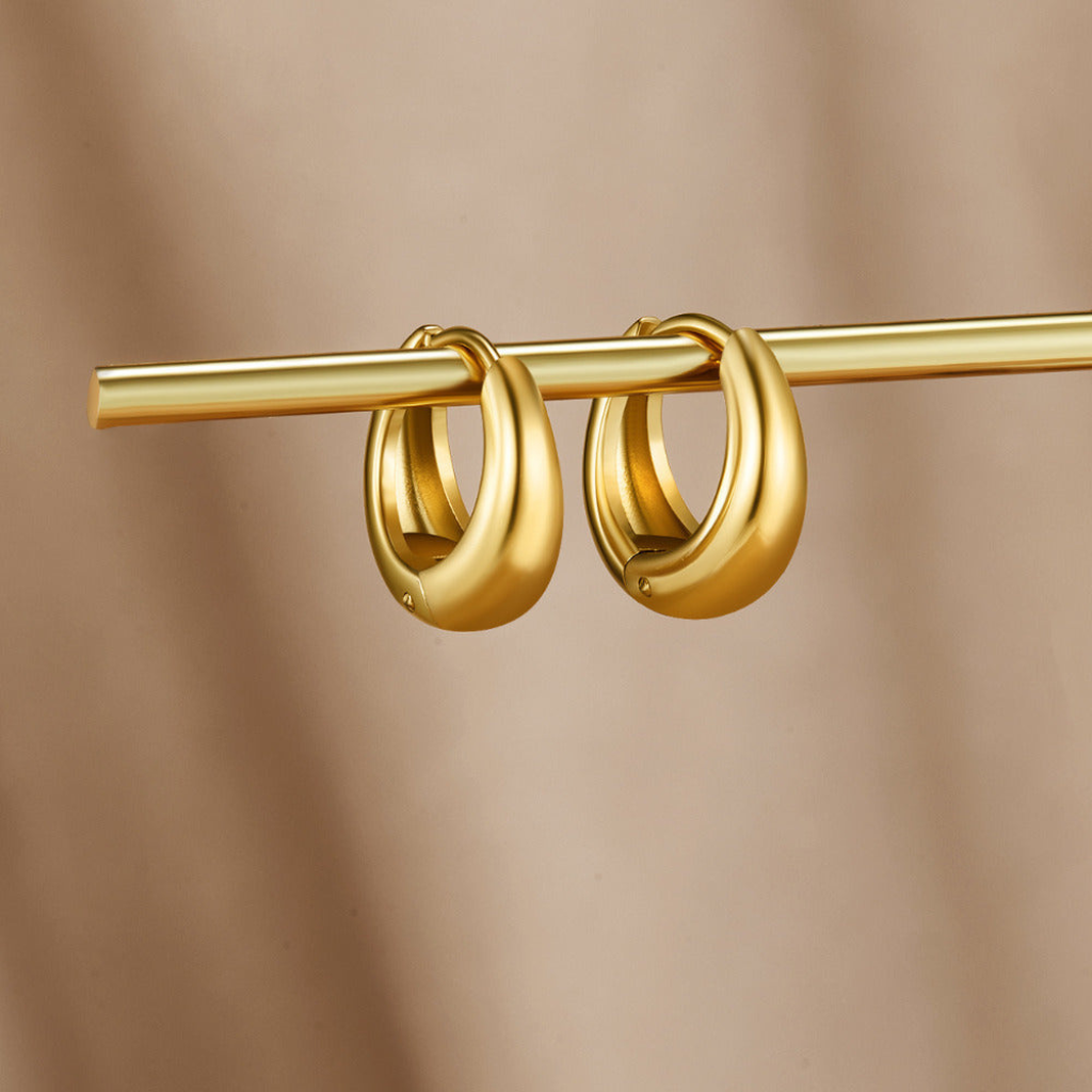 Hoop Earrings with Rounded Shape