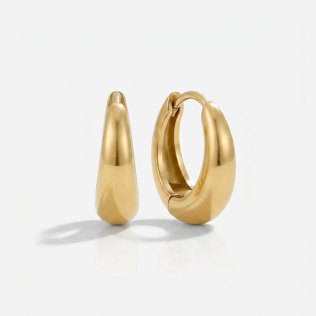 Hoop Earrings with Rounded Shape
