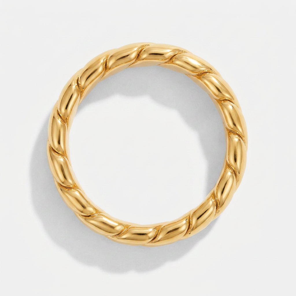 Gold Plated Twisted Infinity Ring