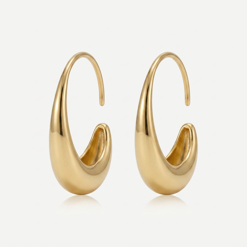Classic Drop Hoop Earrings