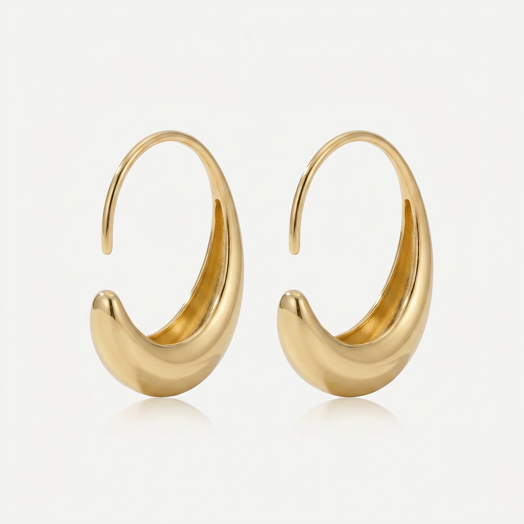 Classic Drop Hoop Earrings