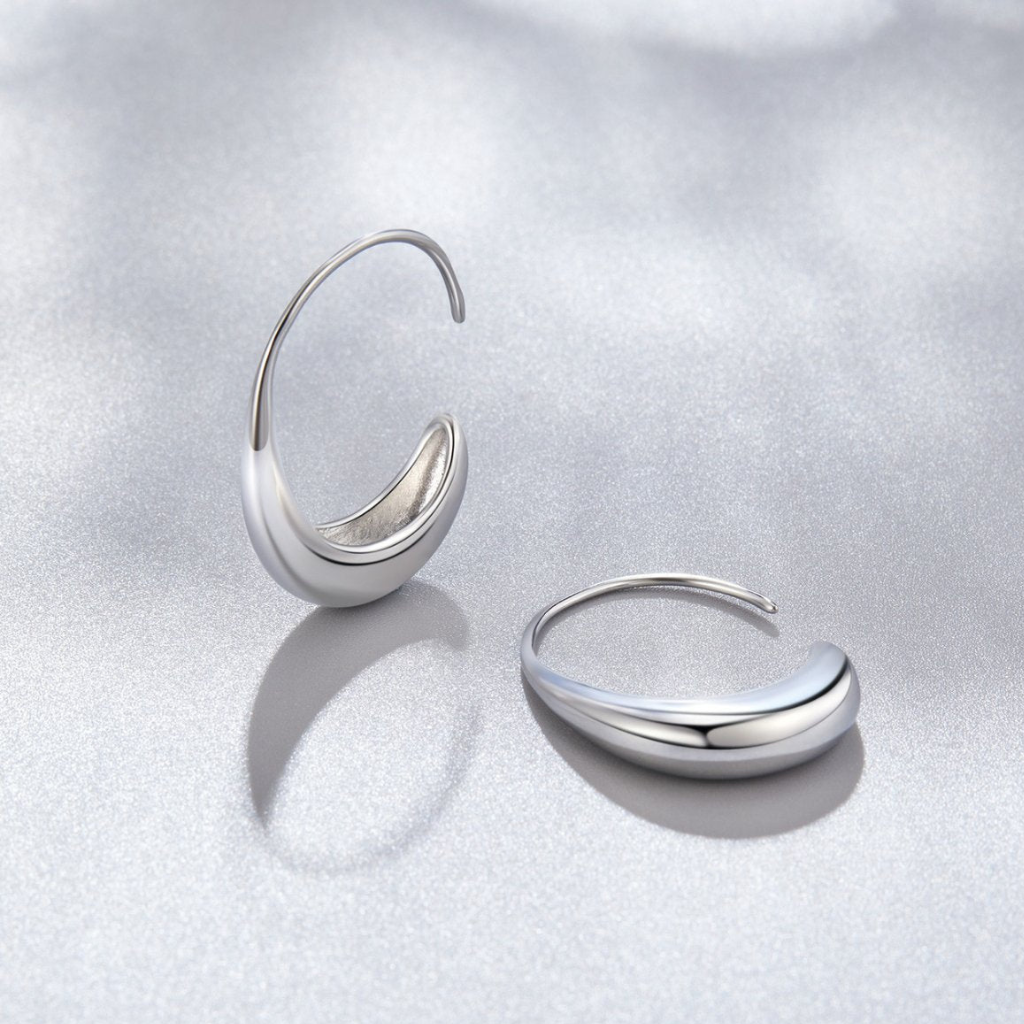 Classic Drop Hoop Earrings