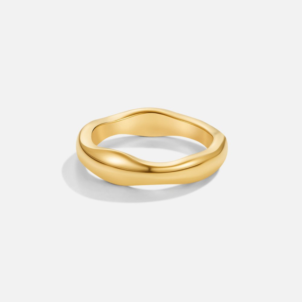 Ring Set with Organic Wave Bands