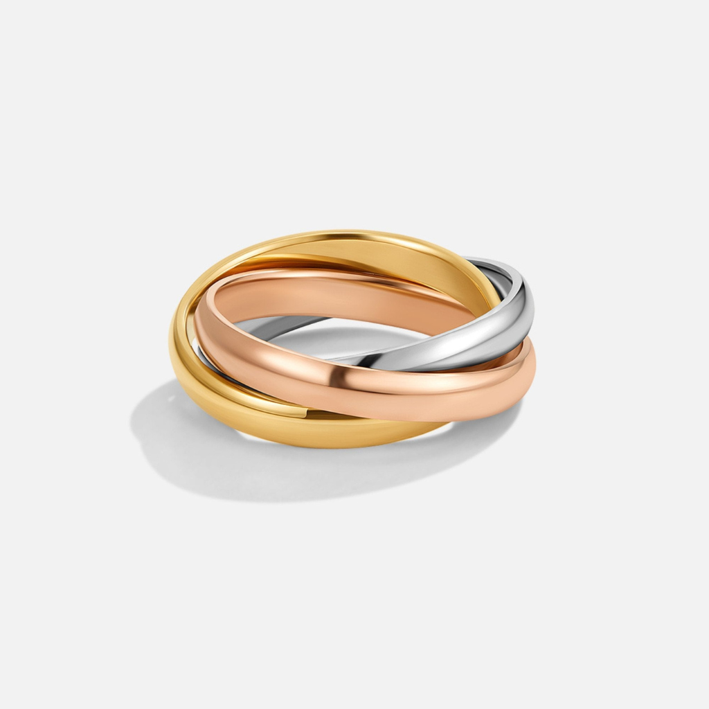 Multicolor Ring with Interlocked Bands