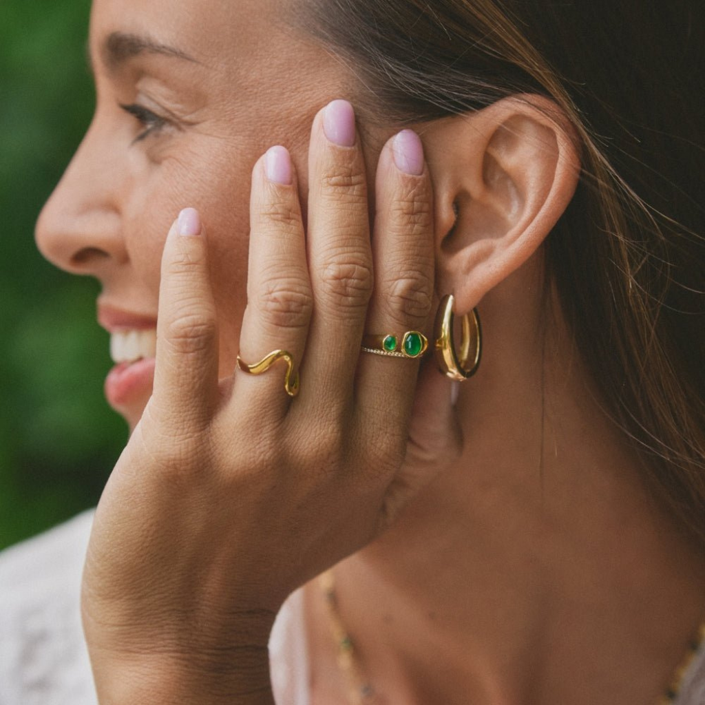 Wave Ring with Organic Curved Shape