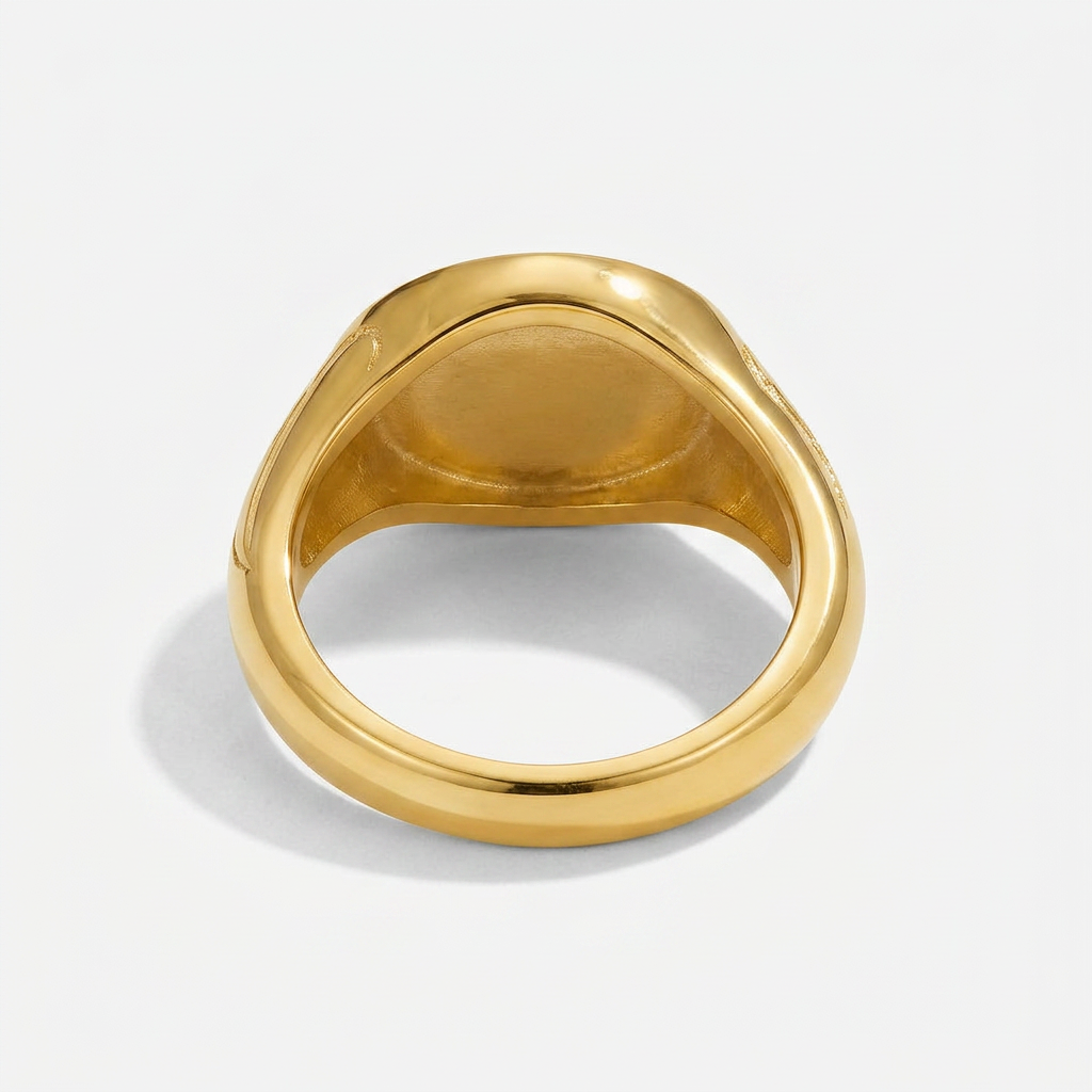 Signet Ring with Hummingbird Engraving