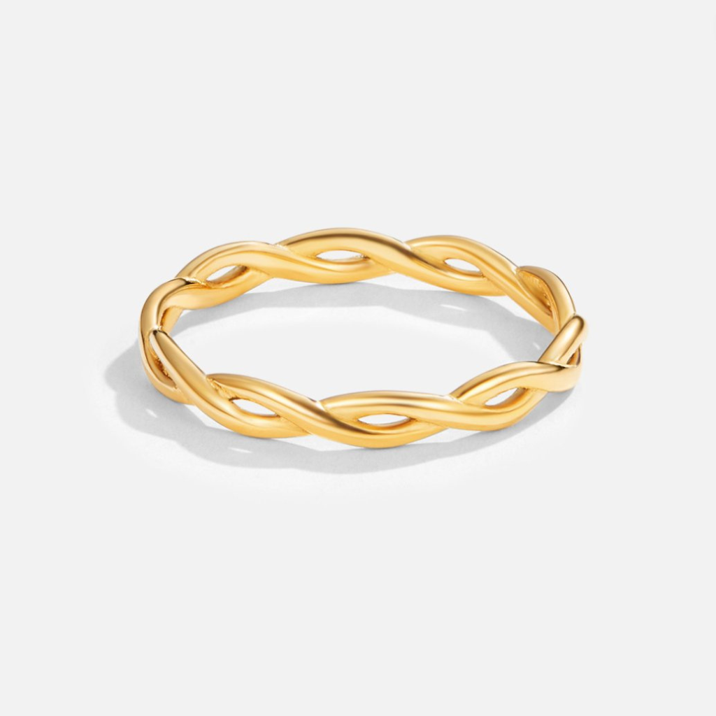 Twist Ring with Infinity Braided Design