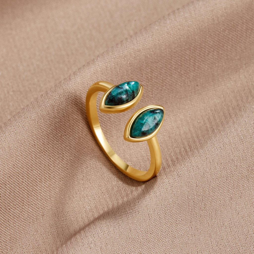 Wrap Ring with Jade Green Stone