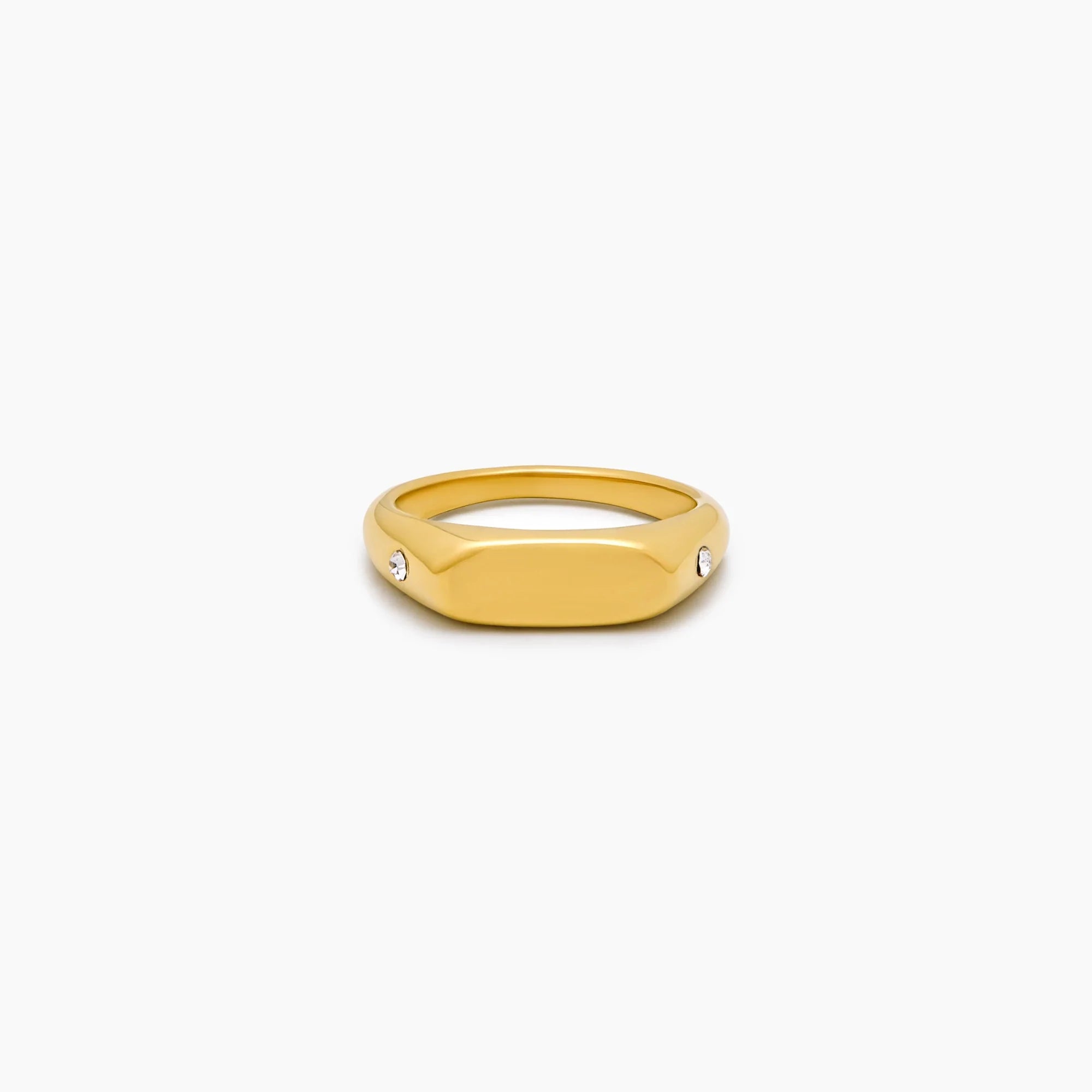 Gold Twin Star Signet Ring