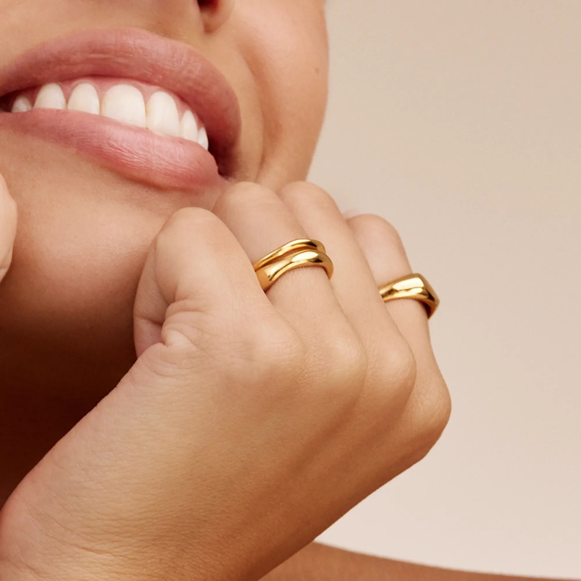 Gold Stackable Rings Set
