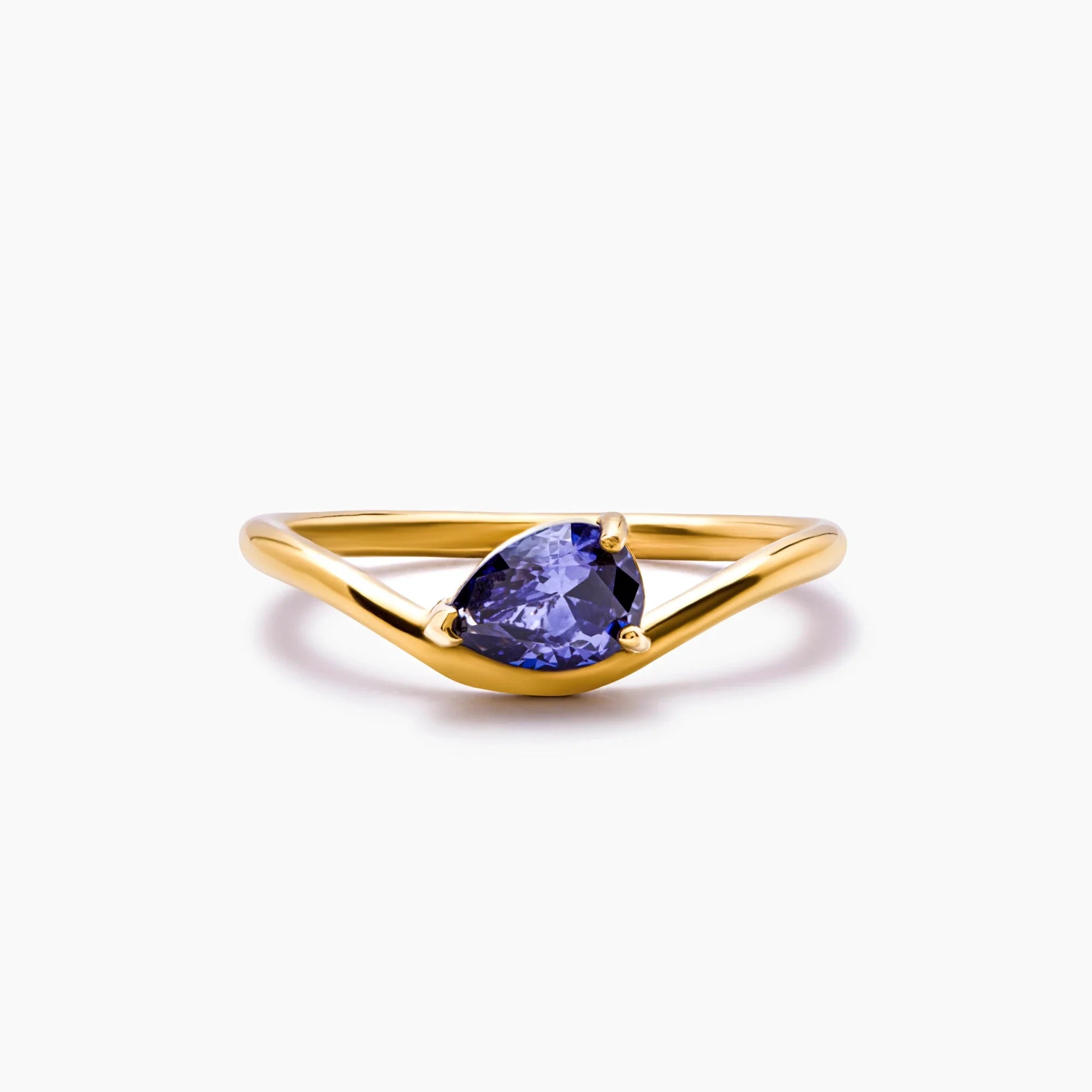 Gold Birthstone Promise Ring