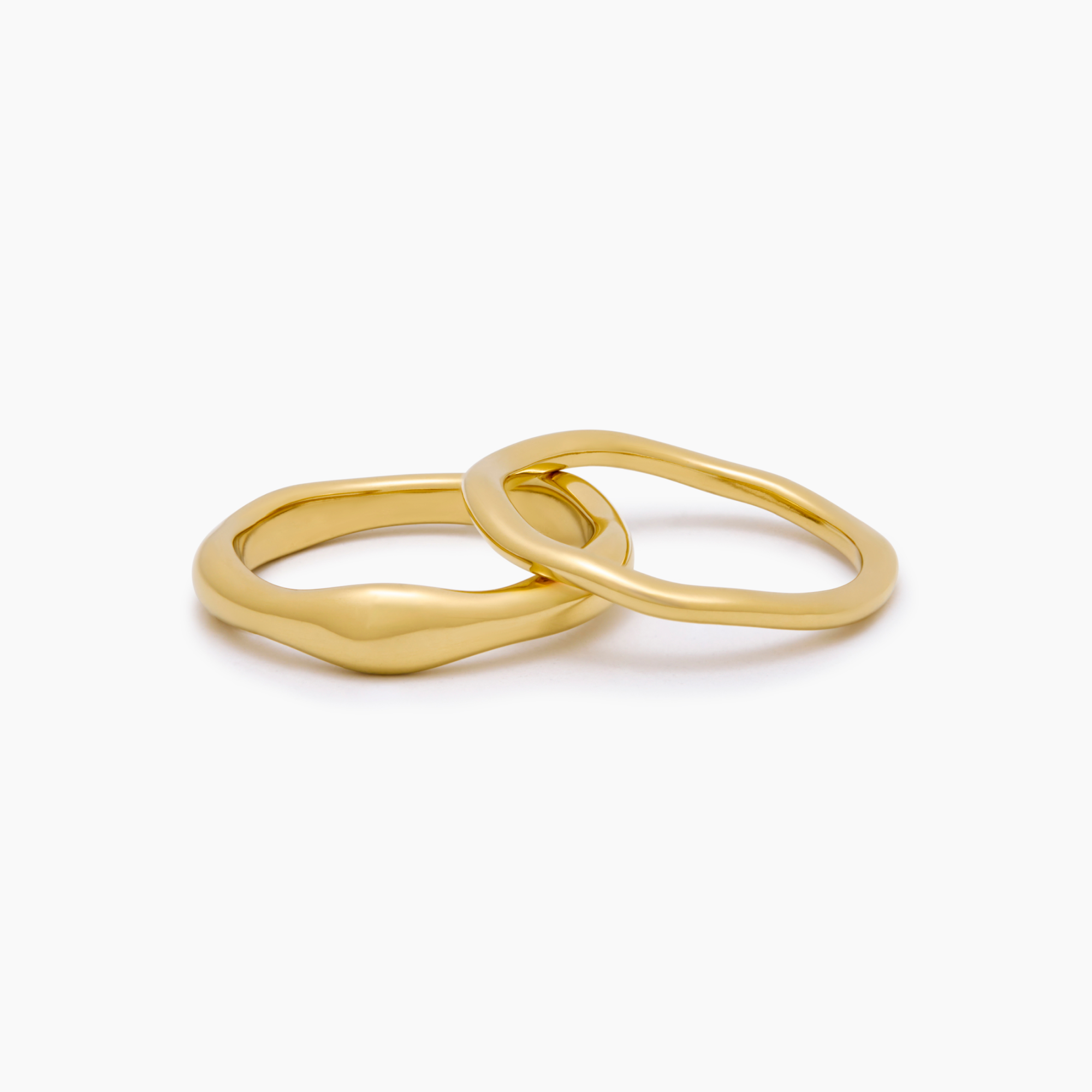Gold Stackable Rings Set