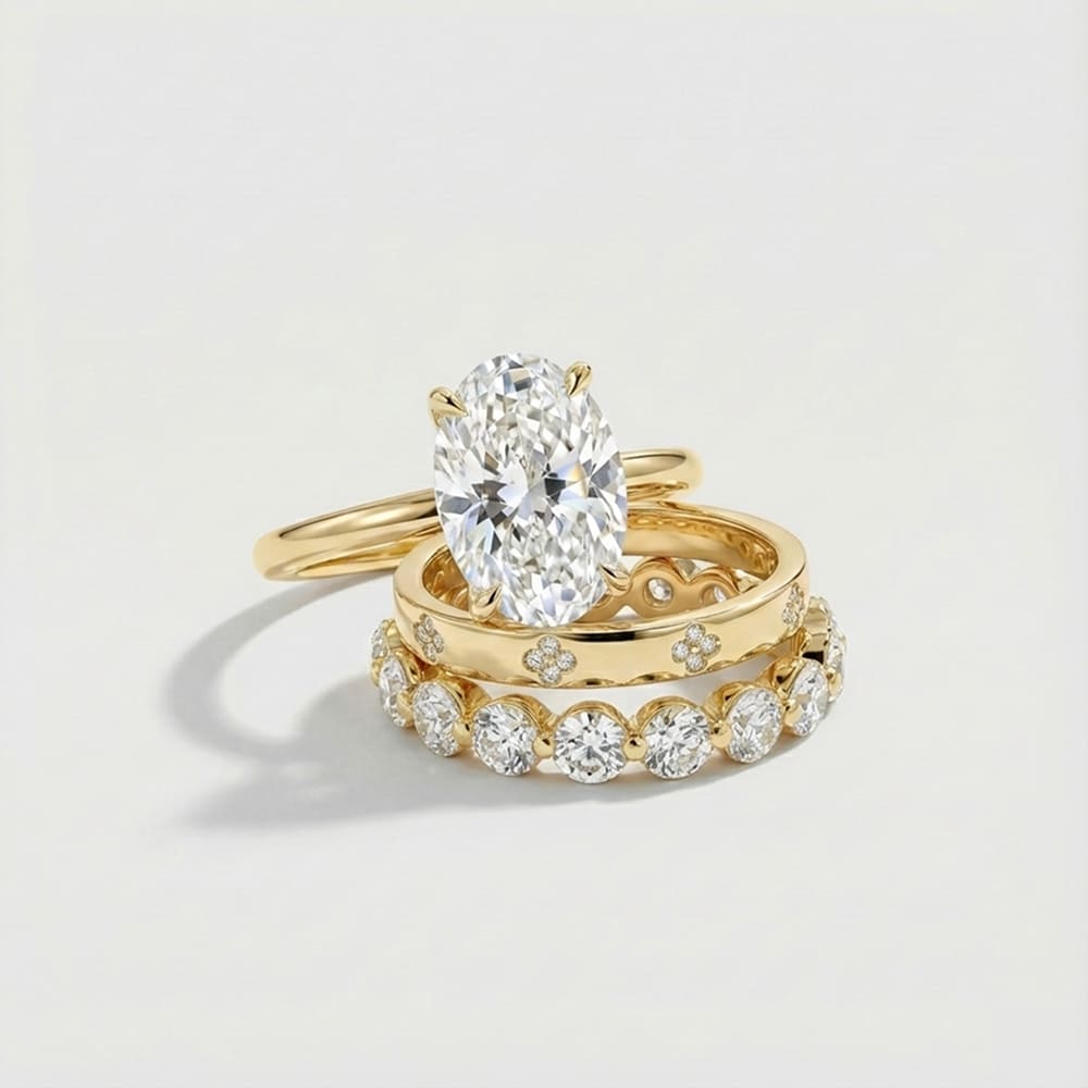 Stacking Ring Set with Sunflare Design