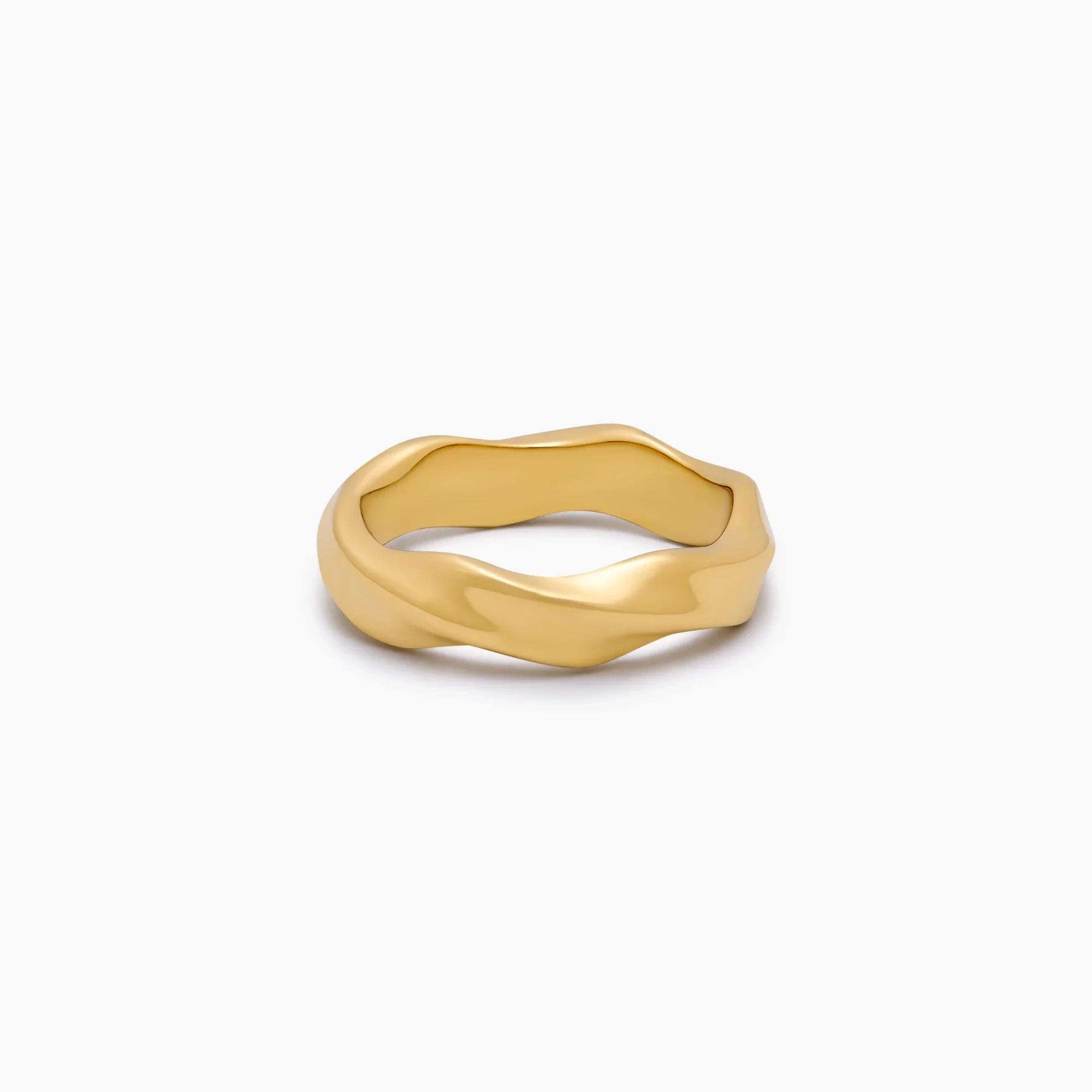 Gold Wave Twist Ring