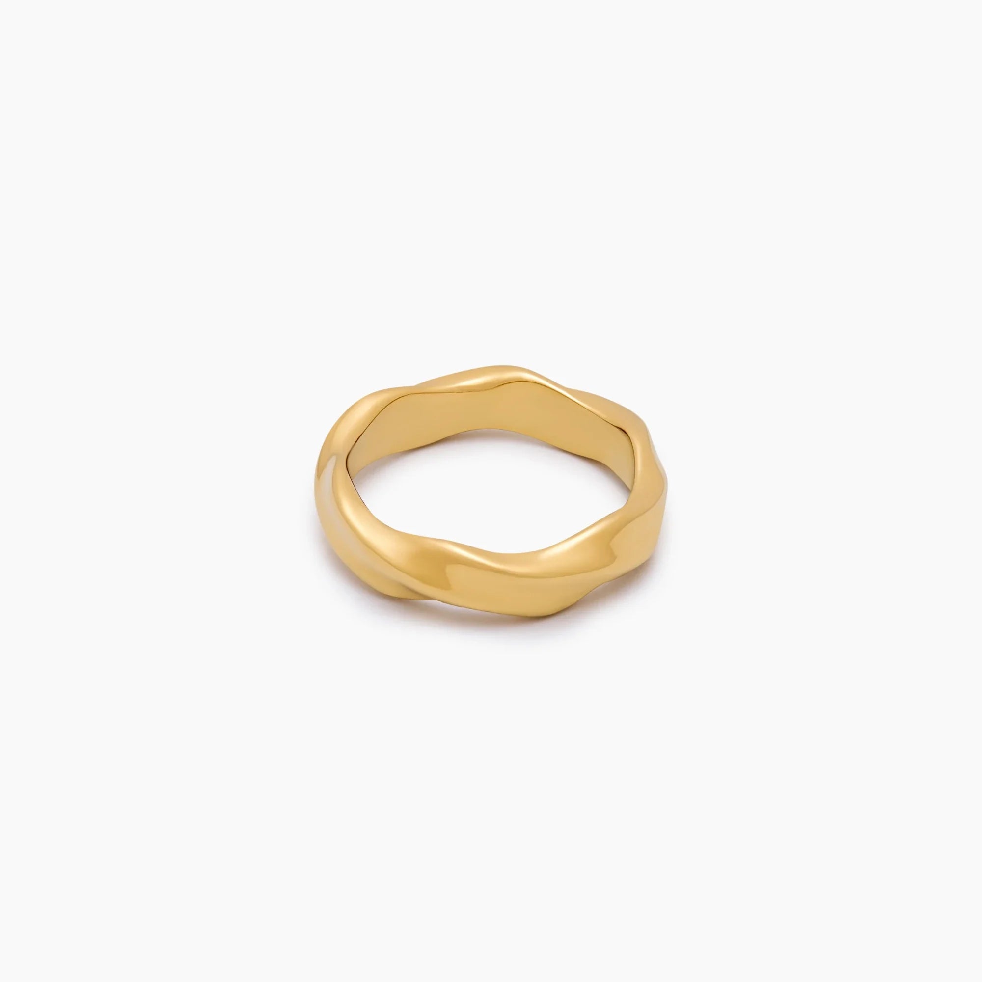 Gold Wave Twist Ring