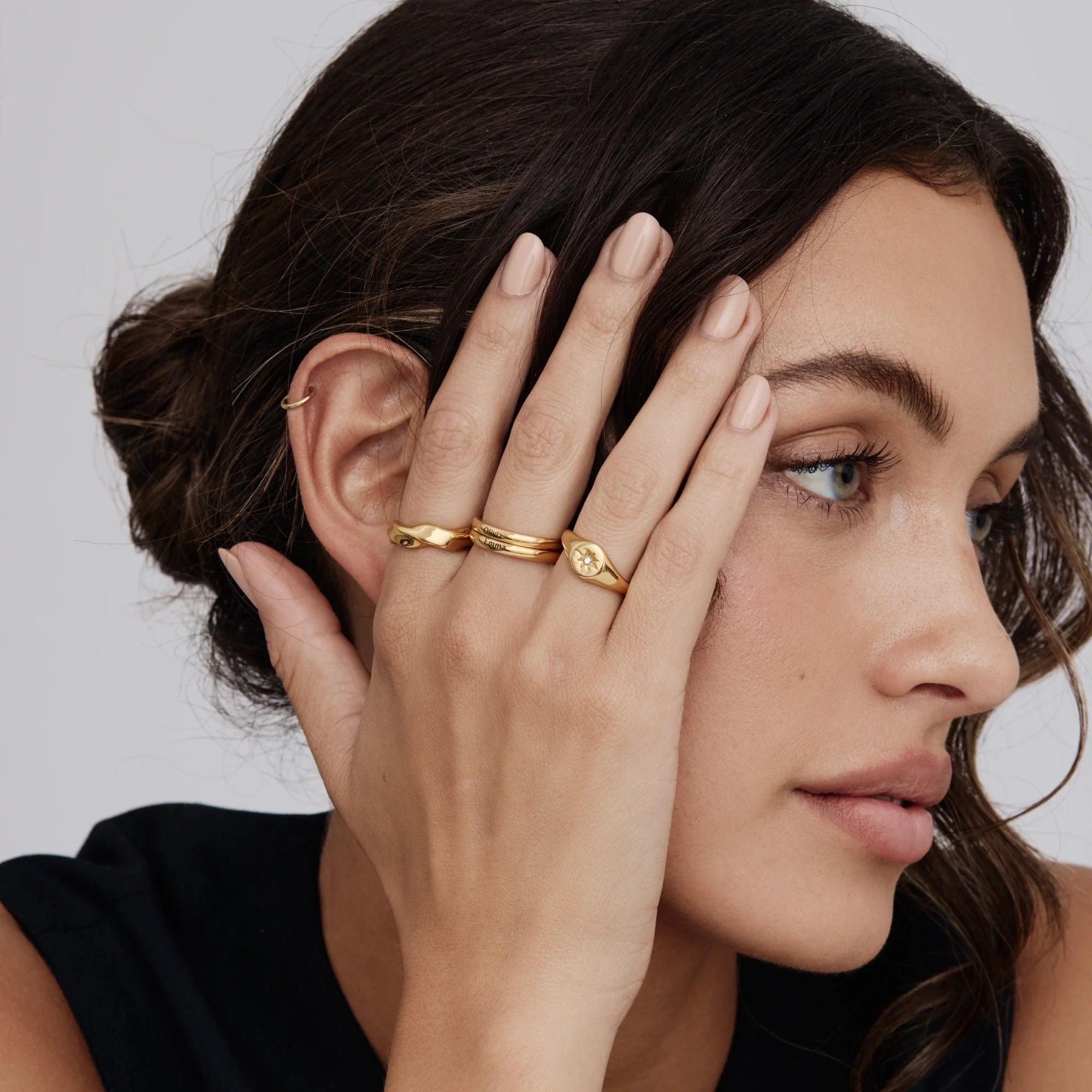 Gold Wave Twist Ring