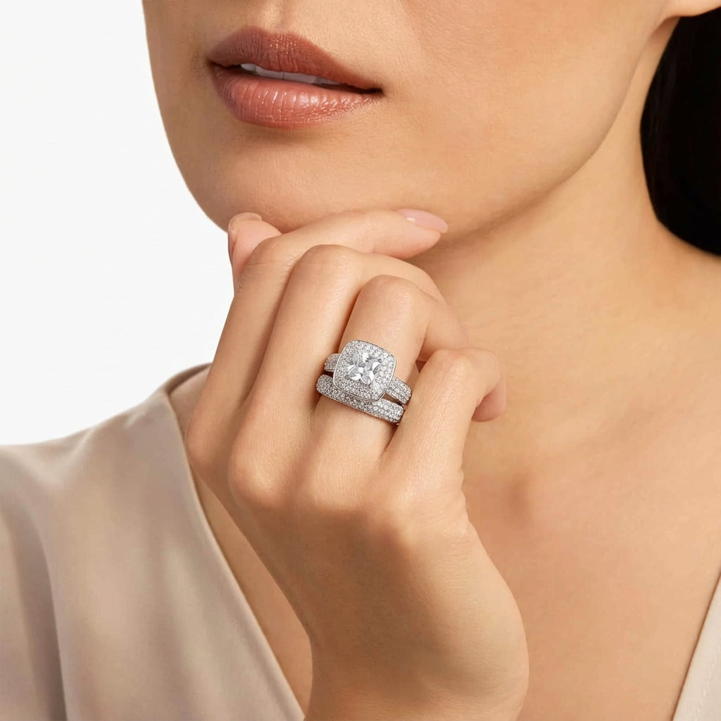 Stacking Ring Set with Geometric Beam Design