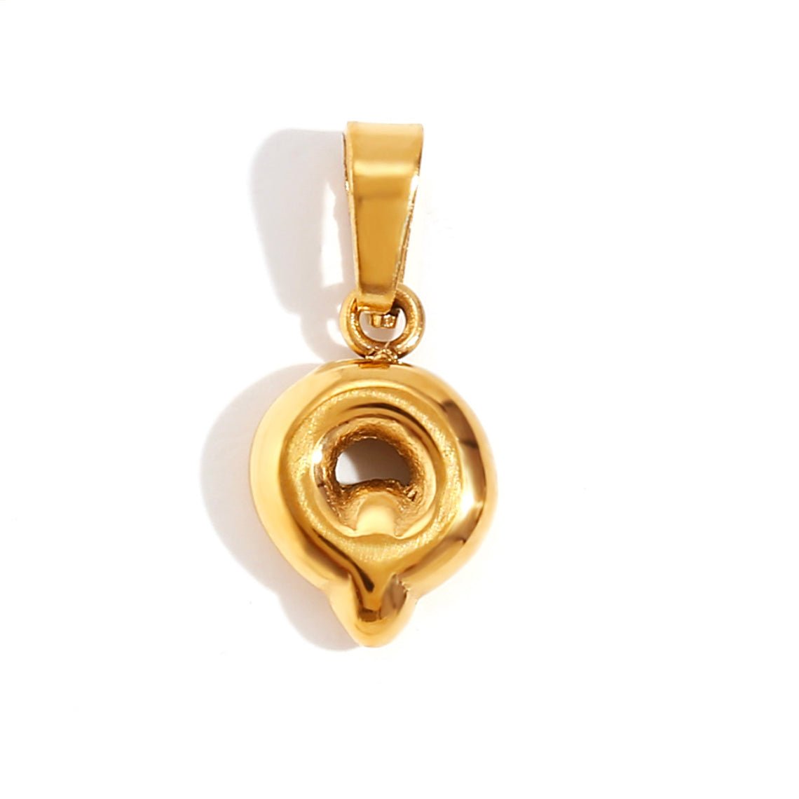 Gold Bubble Letter Necklace