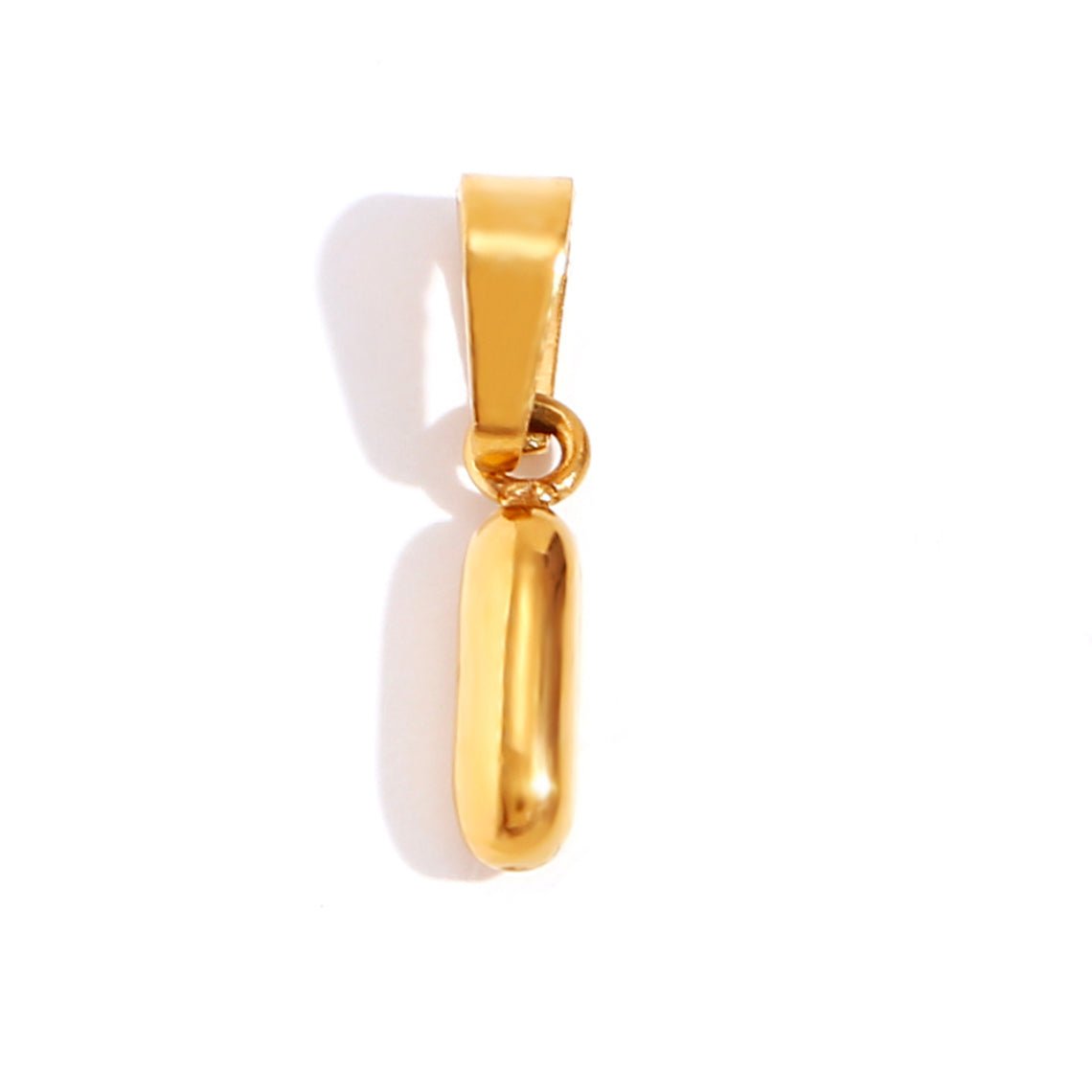 Gold Bubble Letter Necklace