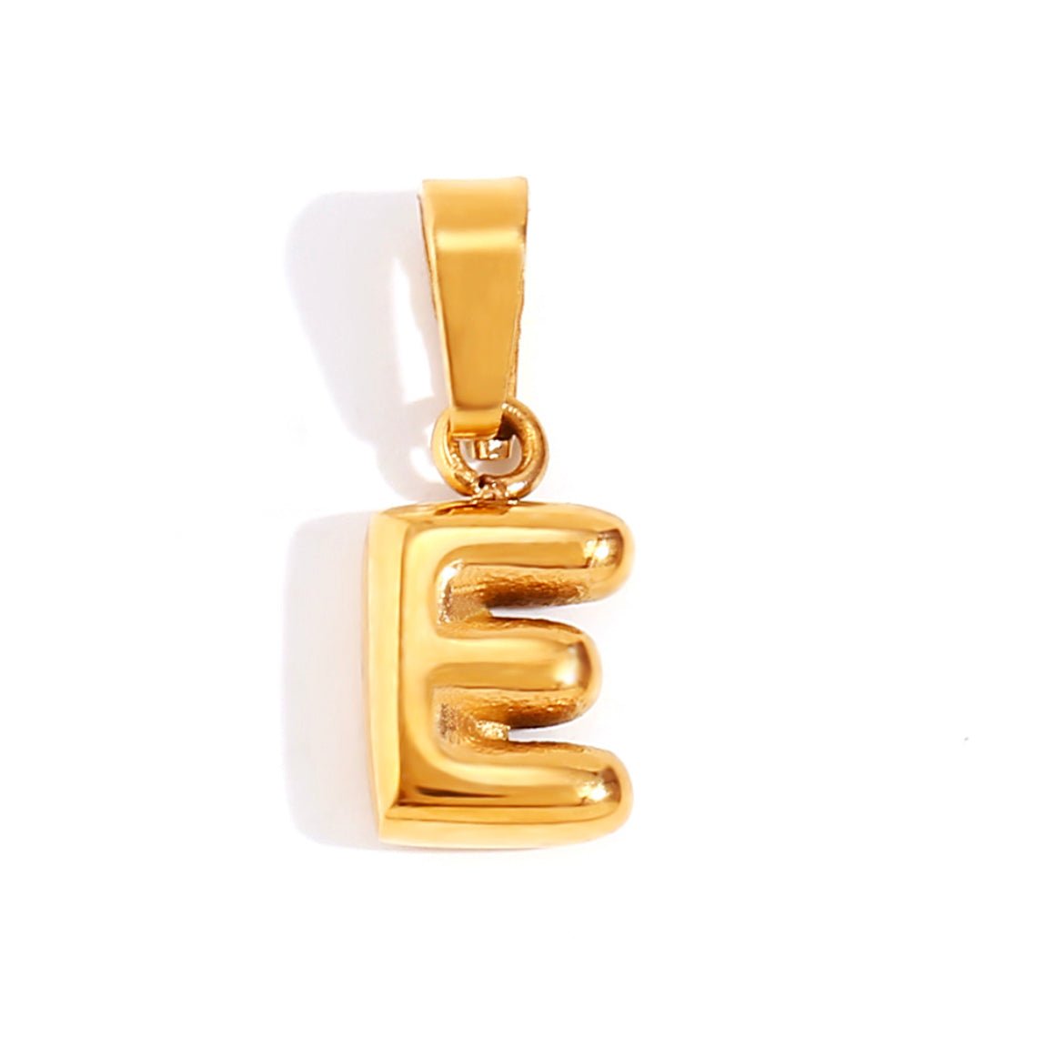 Gold Bubble Letter Necklace