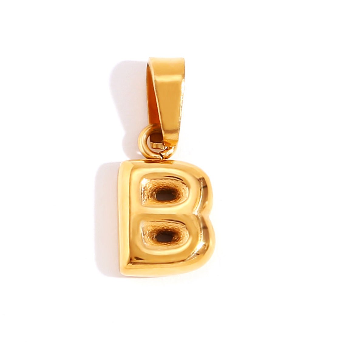 Gold Bubble Letter Necklace
