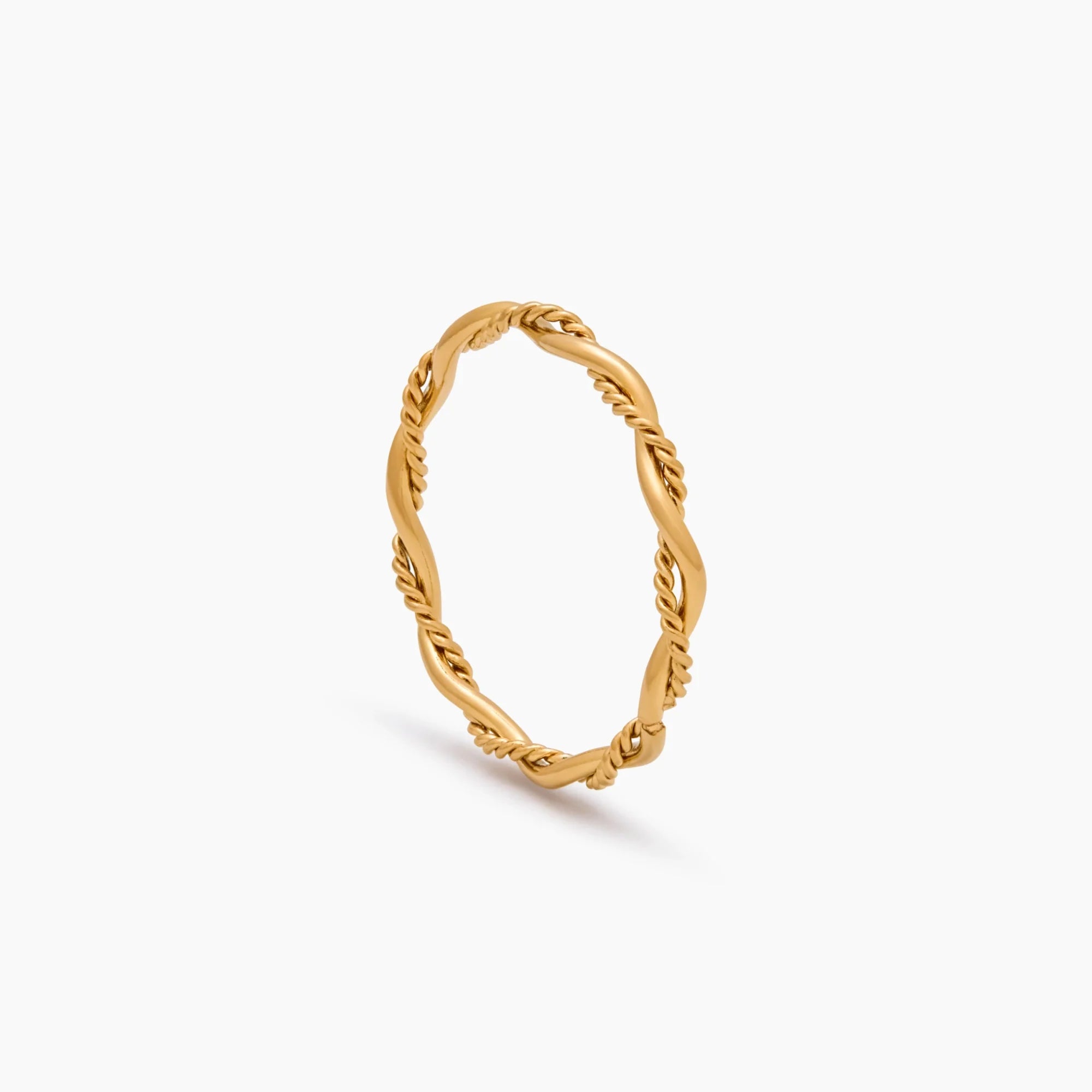 Gold Twisted Band Ring