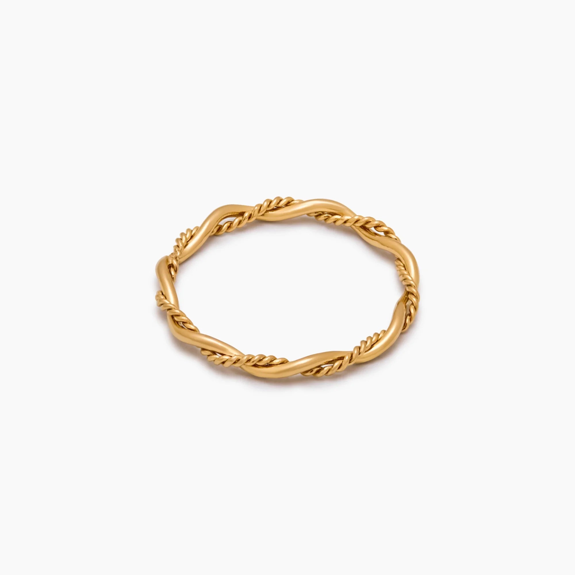 Gold Twisted Band Ring