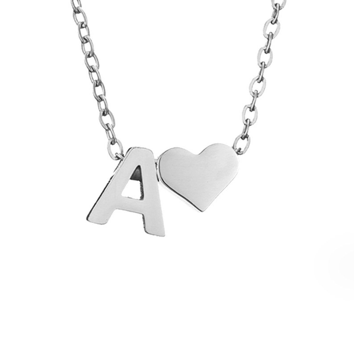 Silver Necklace with Forever Love Letter Pendant