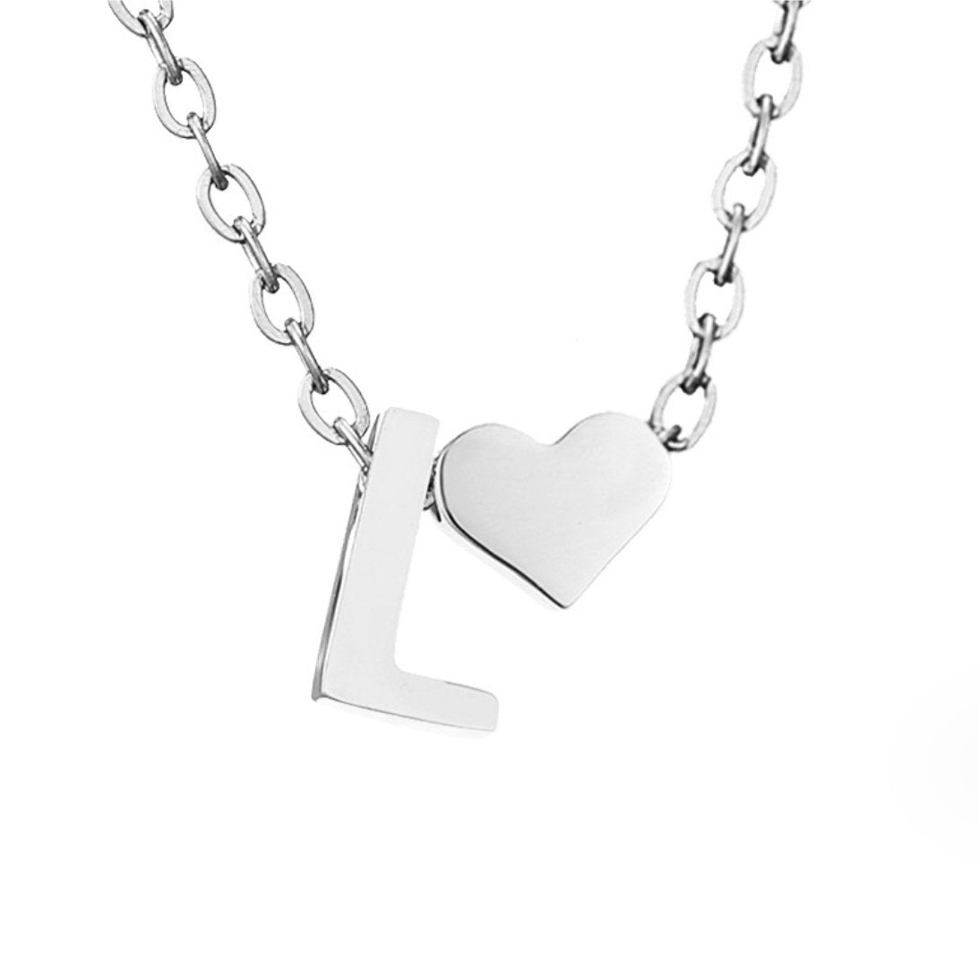 Silver Necklace with Forever Love Letter Pendant