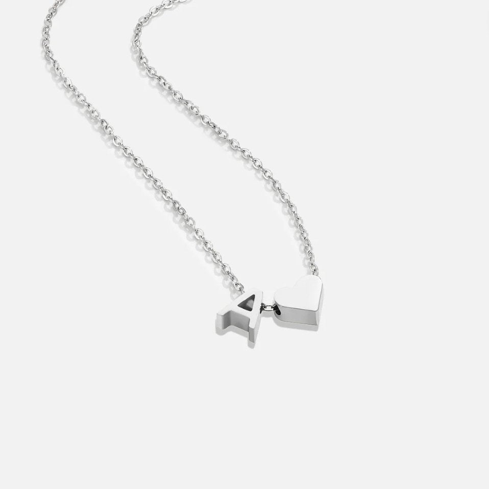 Silver Necklace with Forever Love Letter Pendant