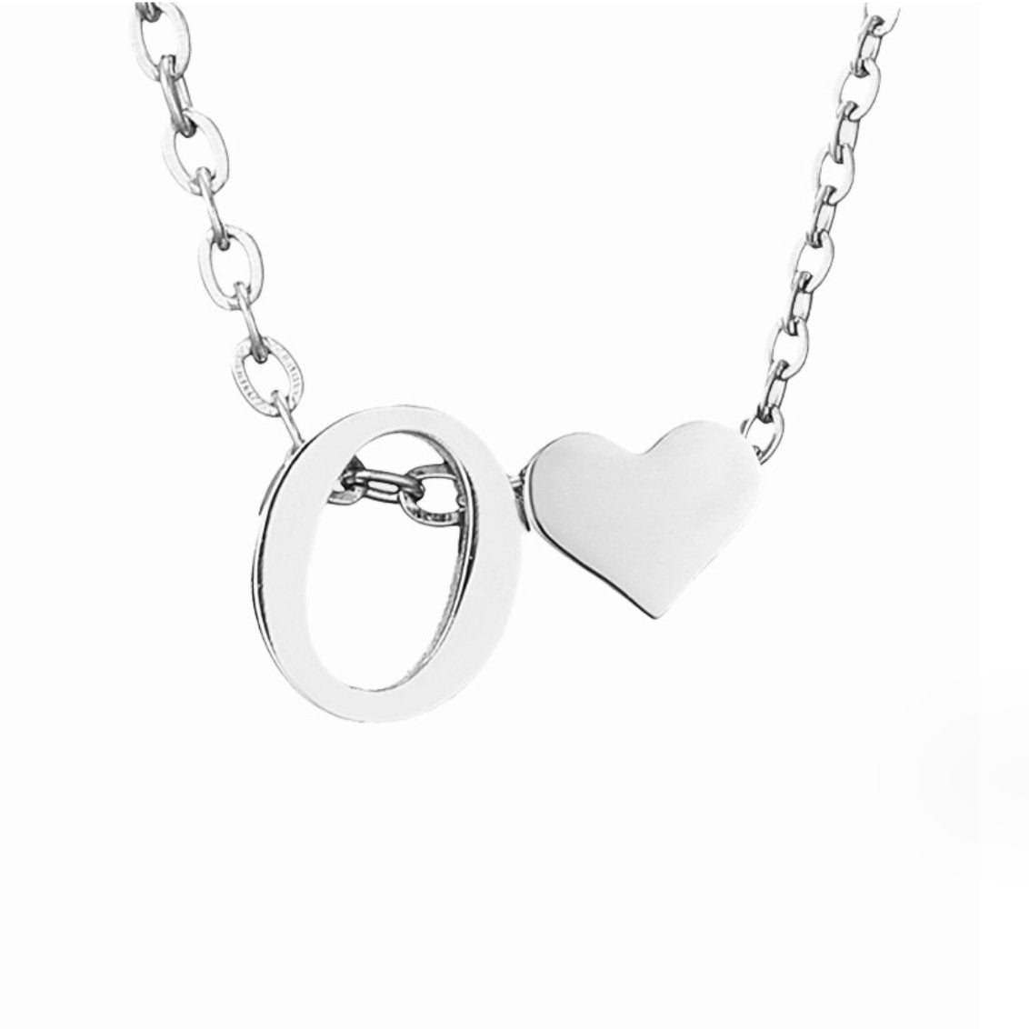 Silver Necklace with Forever Love Letter Pendant