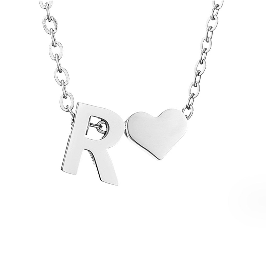 Silver Necklace with Forever Love Letter Pendant