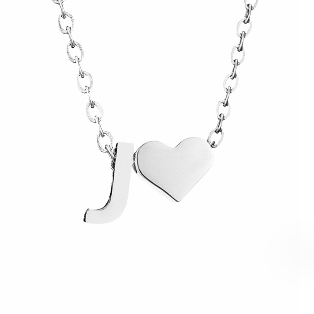 Silver Necklace with Forever Love Letter Pendant