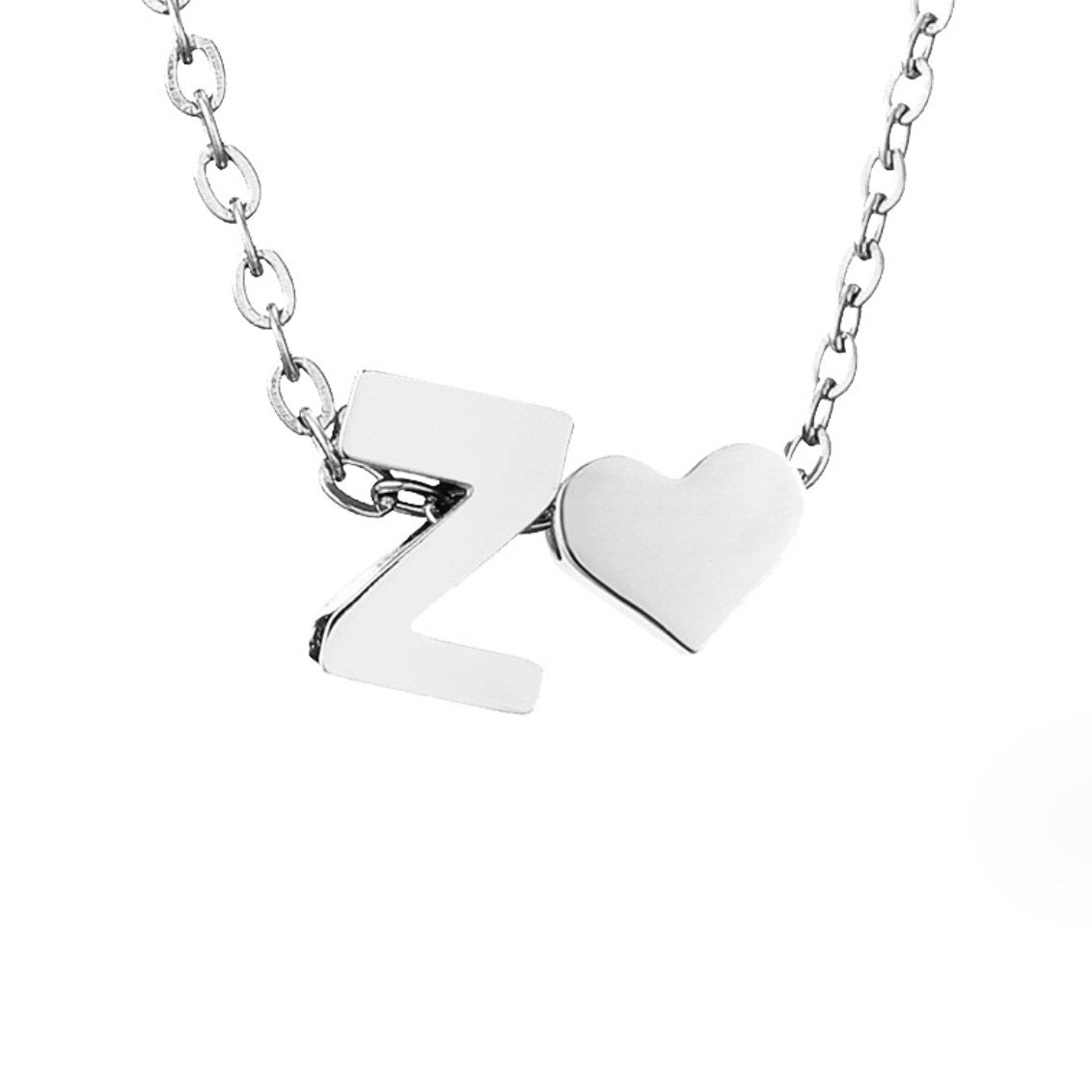 Silver Necklace with Forever Love Letter Pendant