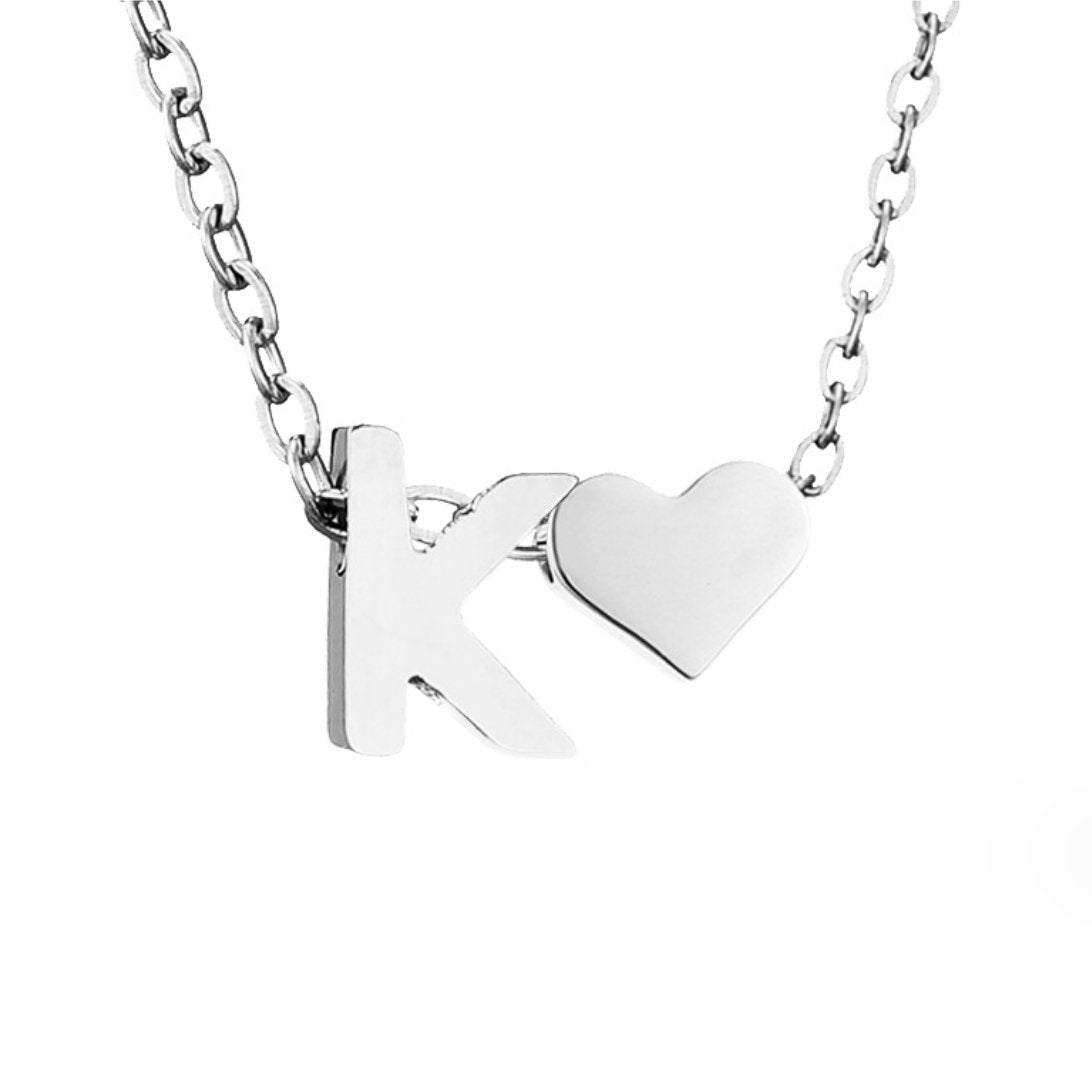 Silver Necklace with Forever Love Letter Pendant