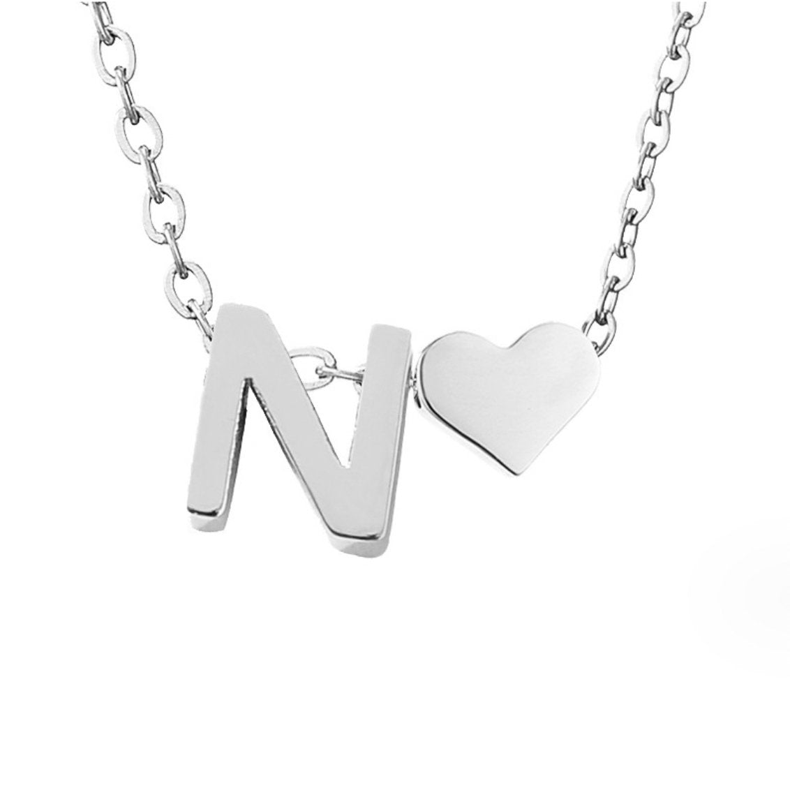 Silver Necklace with Forever Love Letter Pendant
